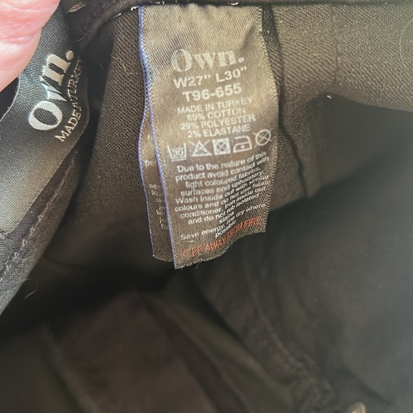 OWN high rise coated ankle skinny with unfinished hem sz27 - Picture 4 of 6